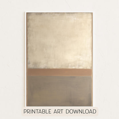 Printable Wabi Sabi Serene Neutral Landscape Art Print