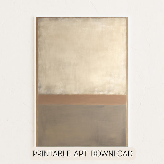 Printable Wabi Sabi Serene Neutral Landscape Art Print