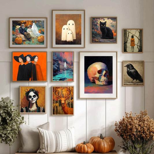 Deck the Halls for Halloween Volume 2: 10 Spooky Art Printables (Original Artwork)