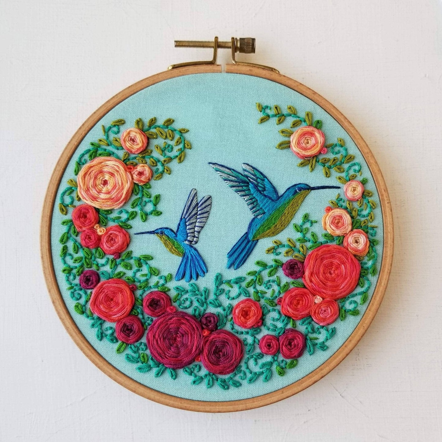 Jessica Long Embroidery - Summer Hummingbird Embroidery Kit - Kit from Pisgah Needleworks
