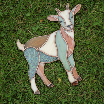 Stained Glass Kid Goat Suncatcher - Pattern PDF & PNG
