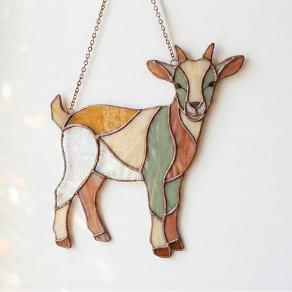 Stained Glass Kid Goat Suncatcher - Pattern PDF & PNG