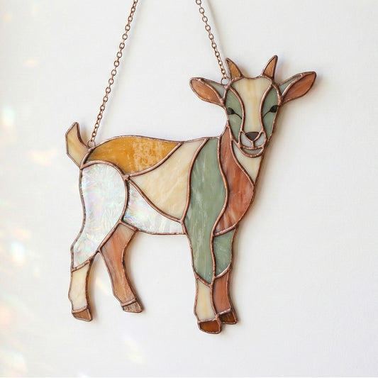 Stained Glass Kid Goat Suncatcher - Pattern PDF & PNG