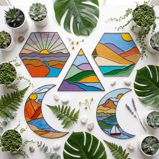 Stained Glass Landscapes Pattern Value Pack