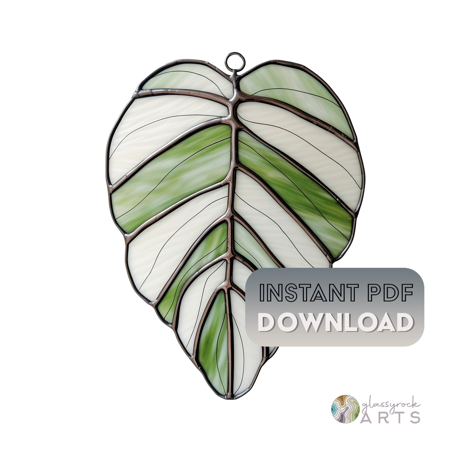 Stained Glass Leaf Pattern