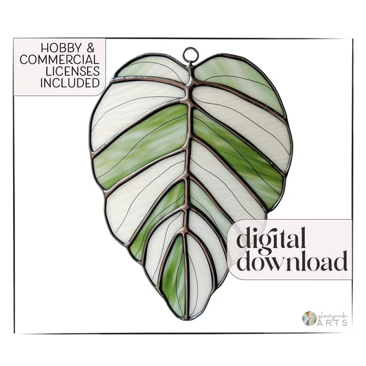 Stained Glass Leaf Pattern