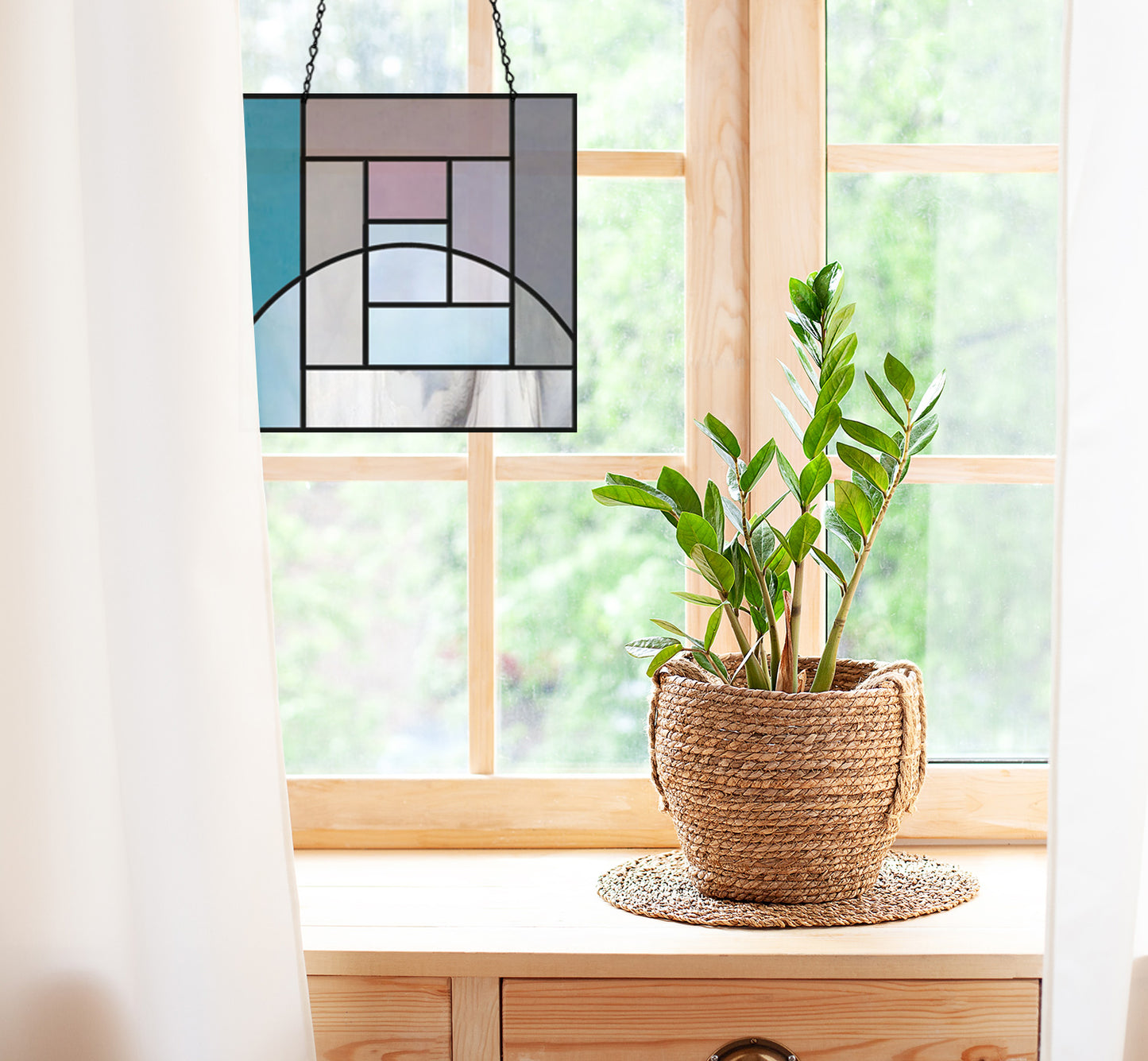 Log Cabin Beginner Stained Glass Pattern