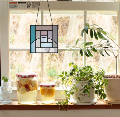 Log Cabin Beginner Stained Glass Pattern