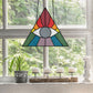 Boho Eye Triangle Stained Glass Pattern