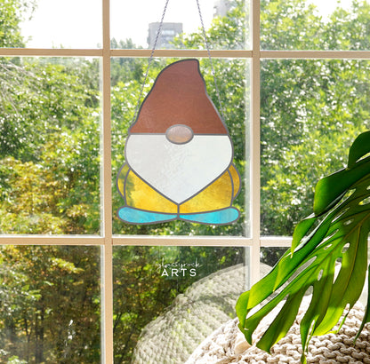 A picture of the Gnome Stained Glass Pattern from GlassyRock Arts. 