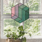 Large Stripe Hexagon Beginner Geometric Stained Glass Pattern