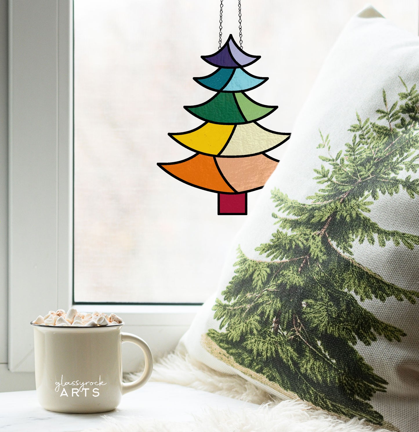 Christmas Tree Stained Glass Pattern