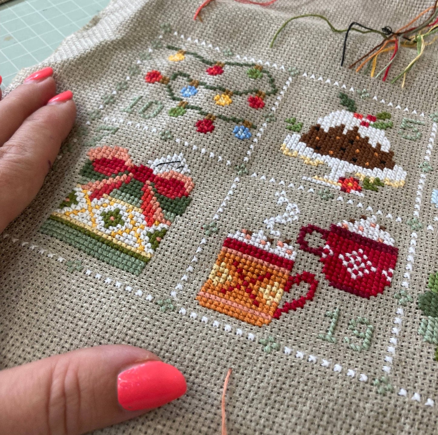 Love Poppet – Feeling Festive Advent Cross Stitch Kit - from Pisgah Needleworks