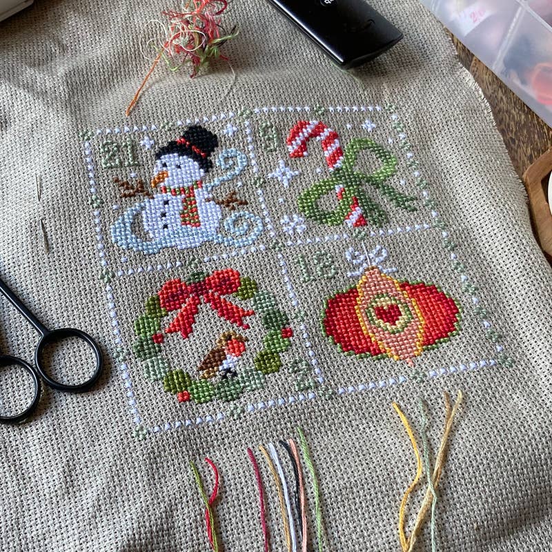 Love Poppet – Feeling Festive Advent Cross Stitch Kit - from Pisgah Needleworks