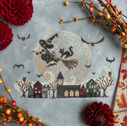 Love Poppet – Night Riders Cross Stitch Kit - Cross Stitch Kit from Pisgah Needleworks