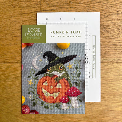 Love Poppet – Pumpkin Toad Cross Stitch Kit - Cross Stitch Kit from Pisgah Needleworks