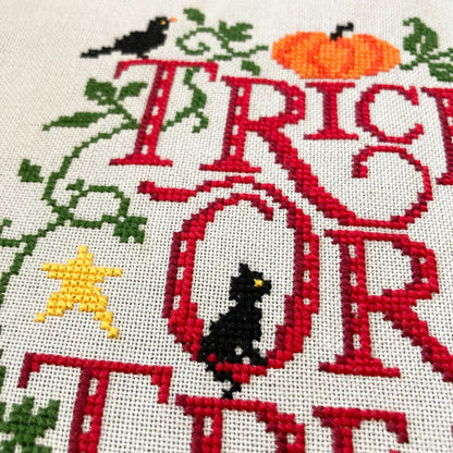 Love Poppet – Trick or Treat Cross Stitch Kit - Cross Stitch Kit from Pisgah Needleworks