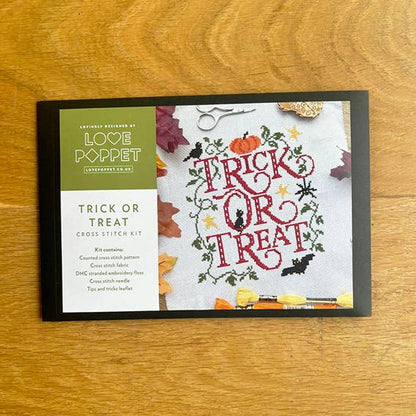 Love Poppet – Trick or Treat Cross Stitch Kit - Cross Stitch Kit from Pisgah Needleworks