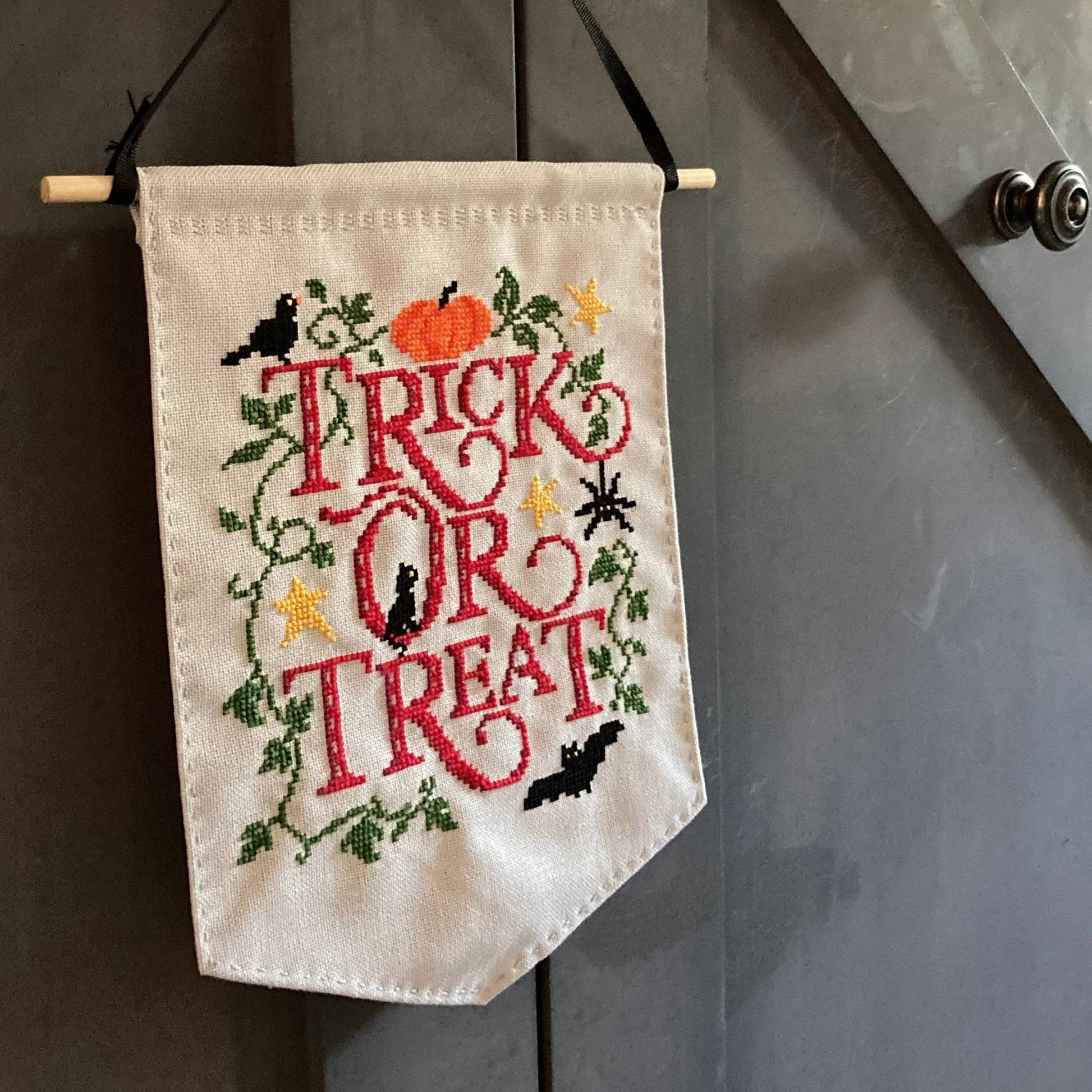 Love Poppet – Trick or Treat Cross Stitch Kit - Cross Stitch Kit from Pisgah Needleworks