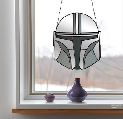 The Mandalorian Star Wars Stained Glass Pattern