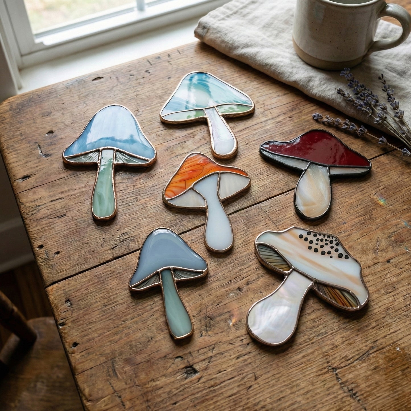 Easy Mushroom Ornaments Stained Glass Patterns