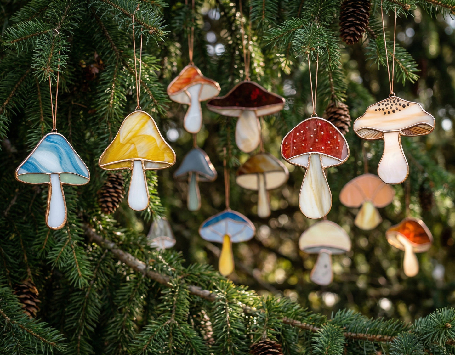 Easy Mushroom Ornaments Stained Glass Patterns