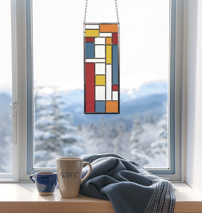 A picture of the Patchwork Beginner Stained Glass Pattern from GlassyRock Arts. 