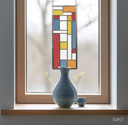 A picture of the Patchwork Beginner Stained Glass Pattern from GlassyRock Arts. 