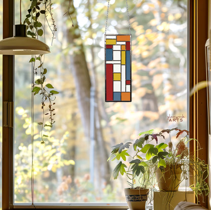 A picture of the Patchwork Beginner Stained Glass Pattern from GlassyRock Arts. 