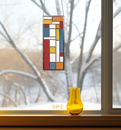 A picture of the Patchwork Beginner Stained Glass Pattern from GlassyRock Arts. 