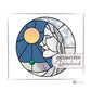Sun and Moon Woman Stained Glass Pattern