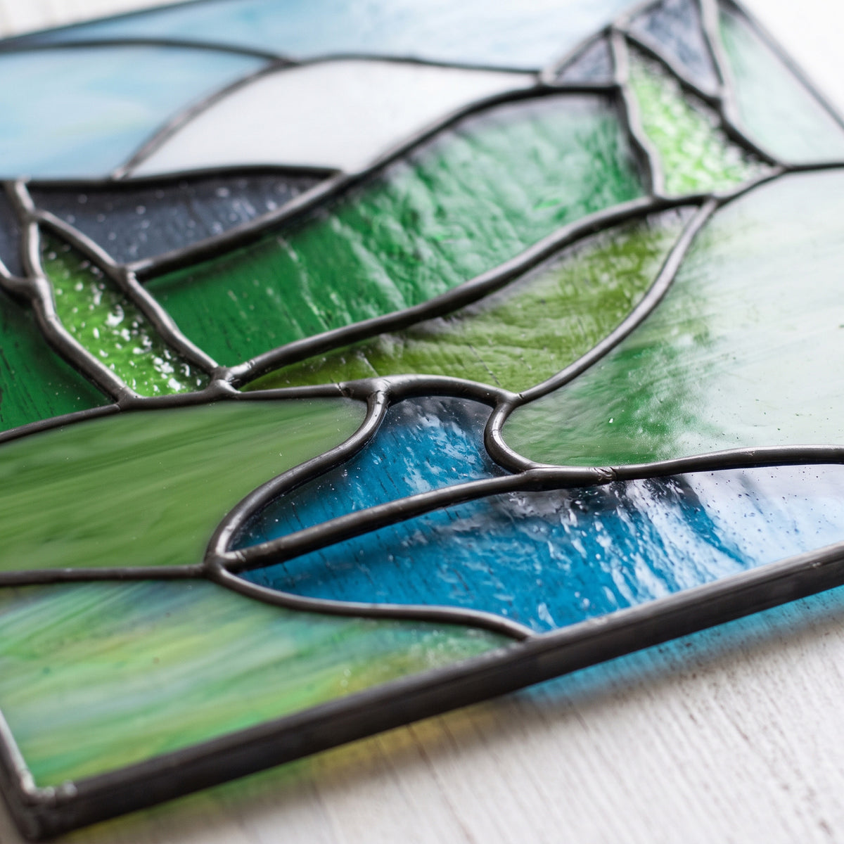 Mount Rainier Suncatcher Stained Glass Pattern with PNG & SVG