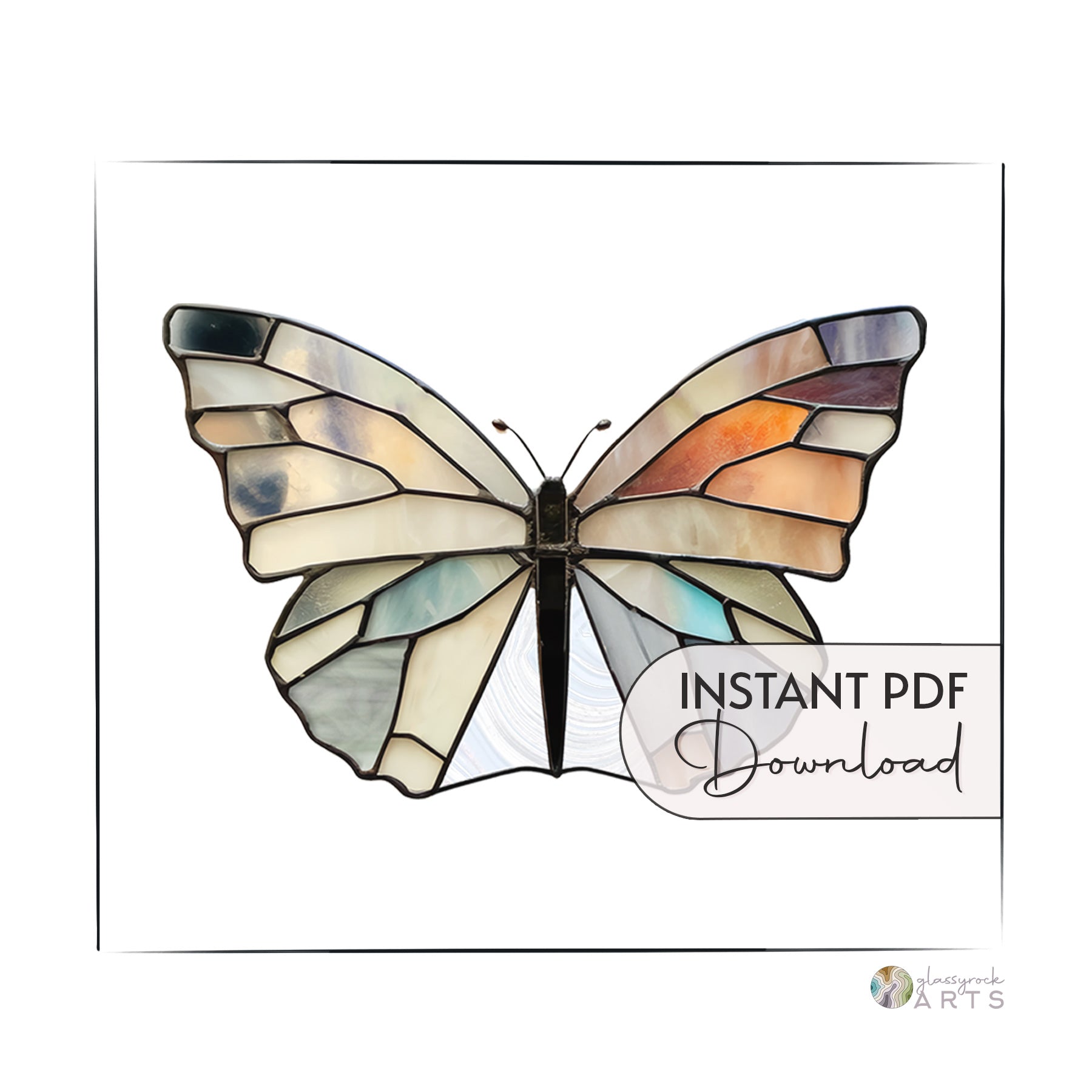 Butterfly Stained Glass Pattern – GlassyRock Arts