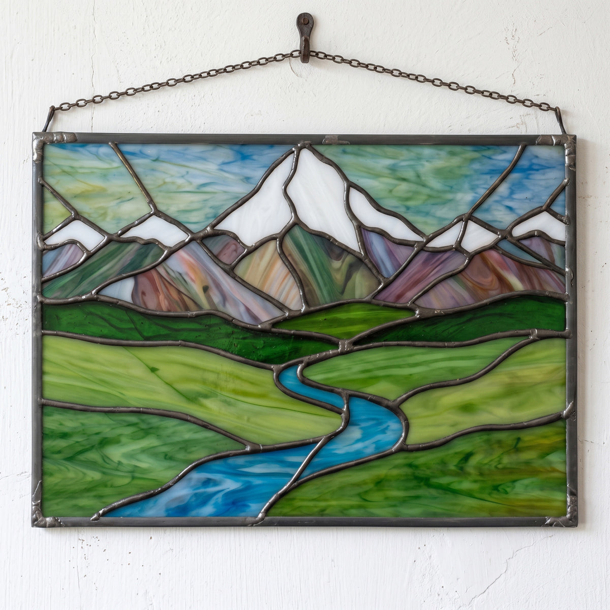 North Cascades National Park Suncatcher Stained Glass Pattern with PNG & SVG