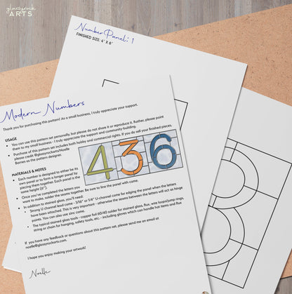 Stained Glass Numbers Pattern Pack