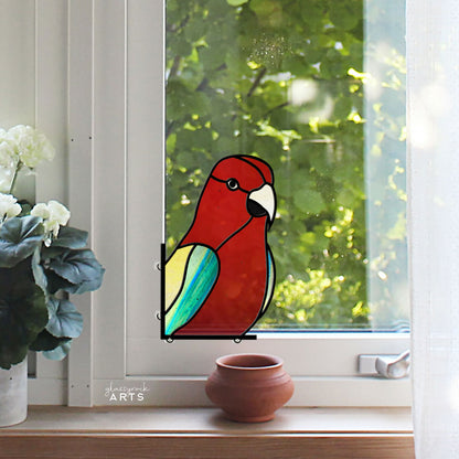 A picture of the Parrot Stained Glass Bird Pattern from GlassyRock Arts. 