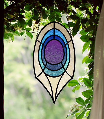 Deco Peacock Feather Stained Glass Pattern