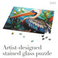 Stained Glass Pelican Jigsaw Puzzle