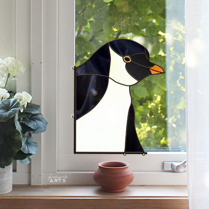 A picture of the Penguin Stained Glass Pattern from GlassyRock Arts. 