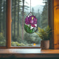 Peony Stained Glass Raindrop Pattern