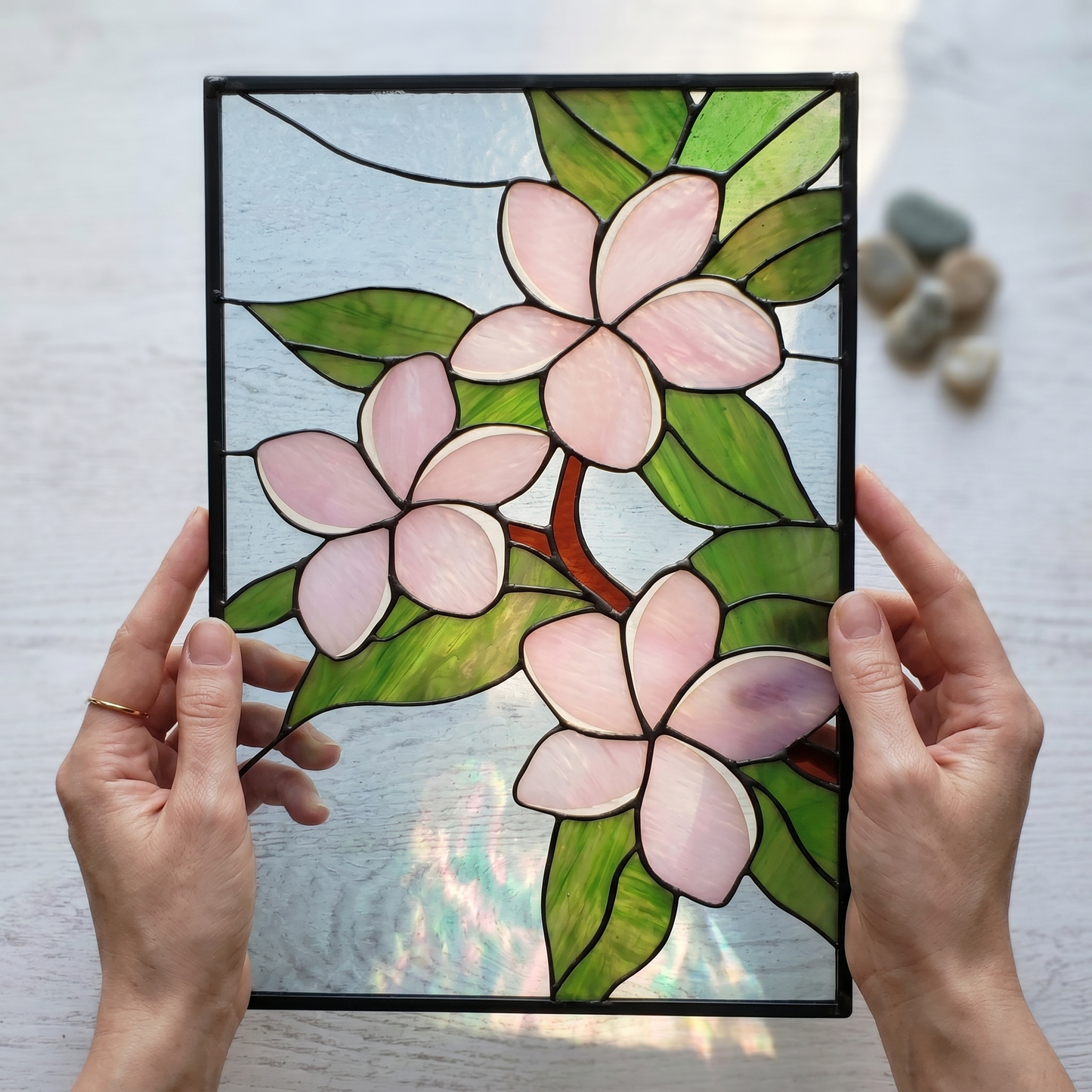 Plumeria Stained Glass Pattern