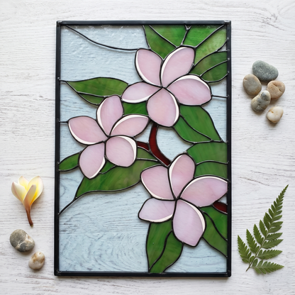 Plumeria Stained Glass Pattern