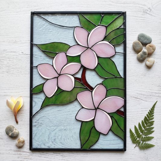 Plumeria Stained Glass Pattern