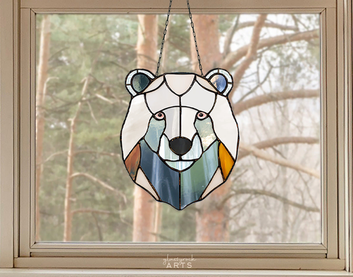 Polar Bear Stained Glass Pattern