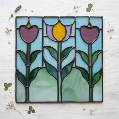 Prairie Flowers Stained Glass Pattern