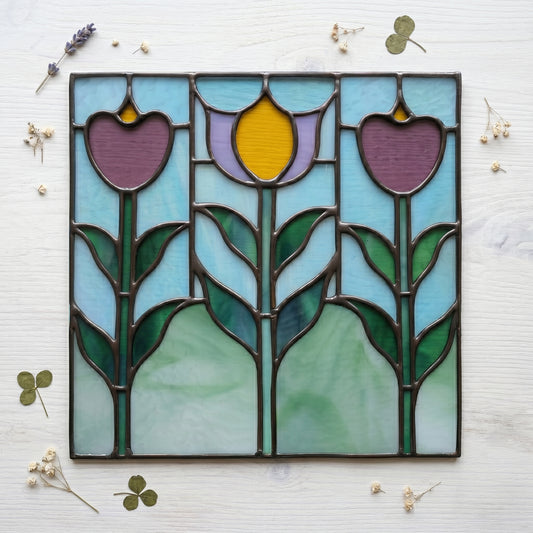 Prairie Flowers Stained Glass Pattern