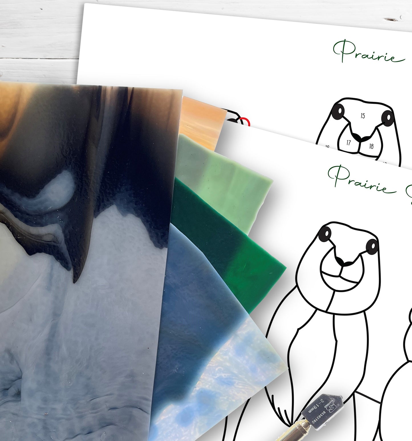 Popping Prairie Dogs Stained Glass Pattern