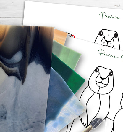 Popping Prairie Dogs Stained Glass Pattern