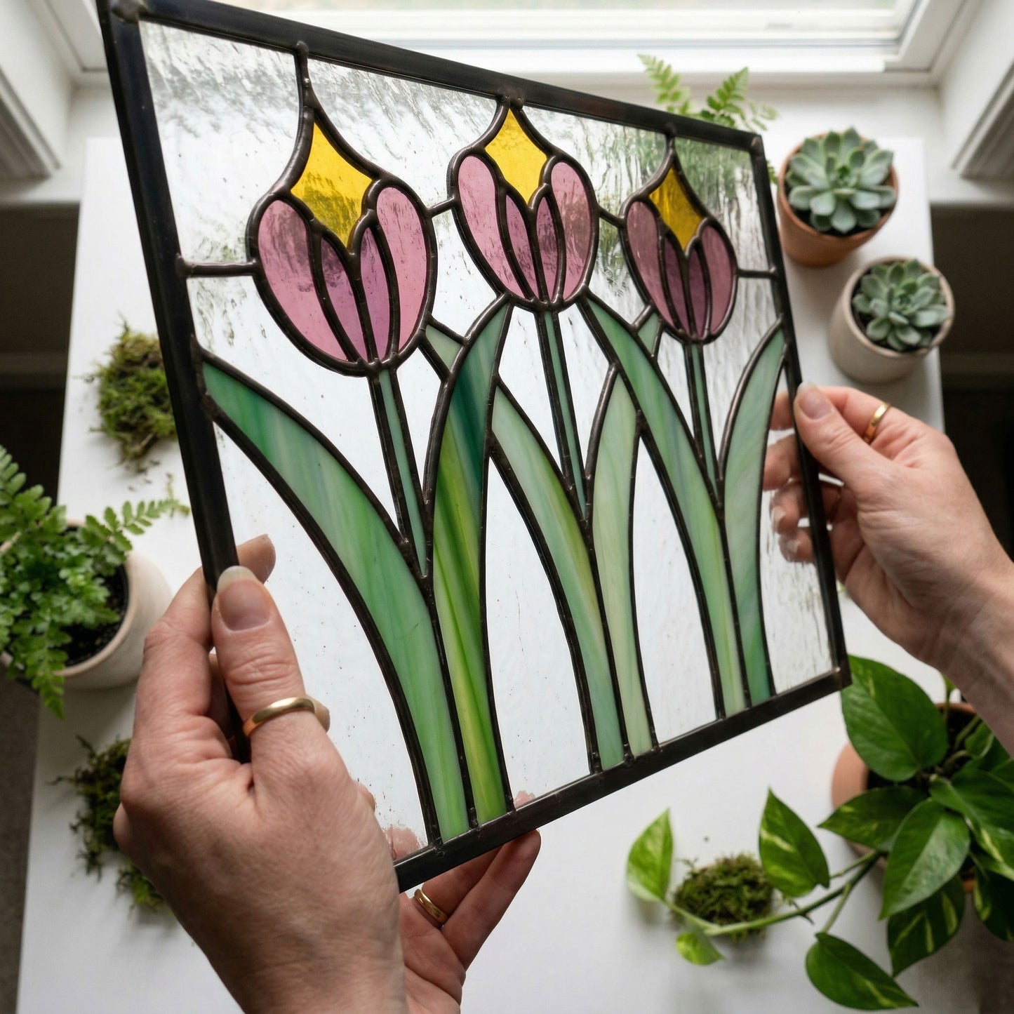 Prairie Stained Glass Flowers Stained Glass Pattern