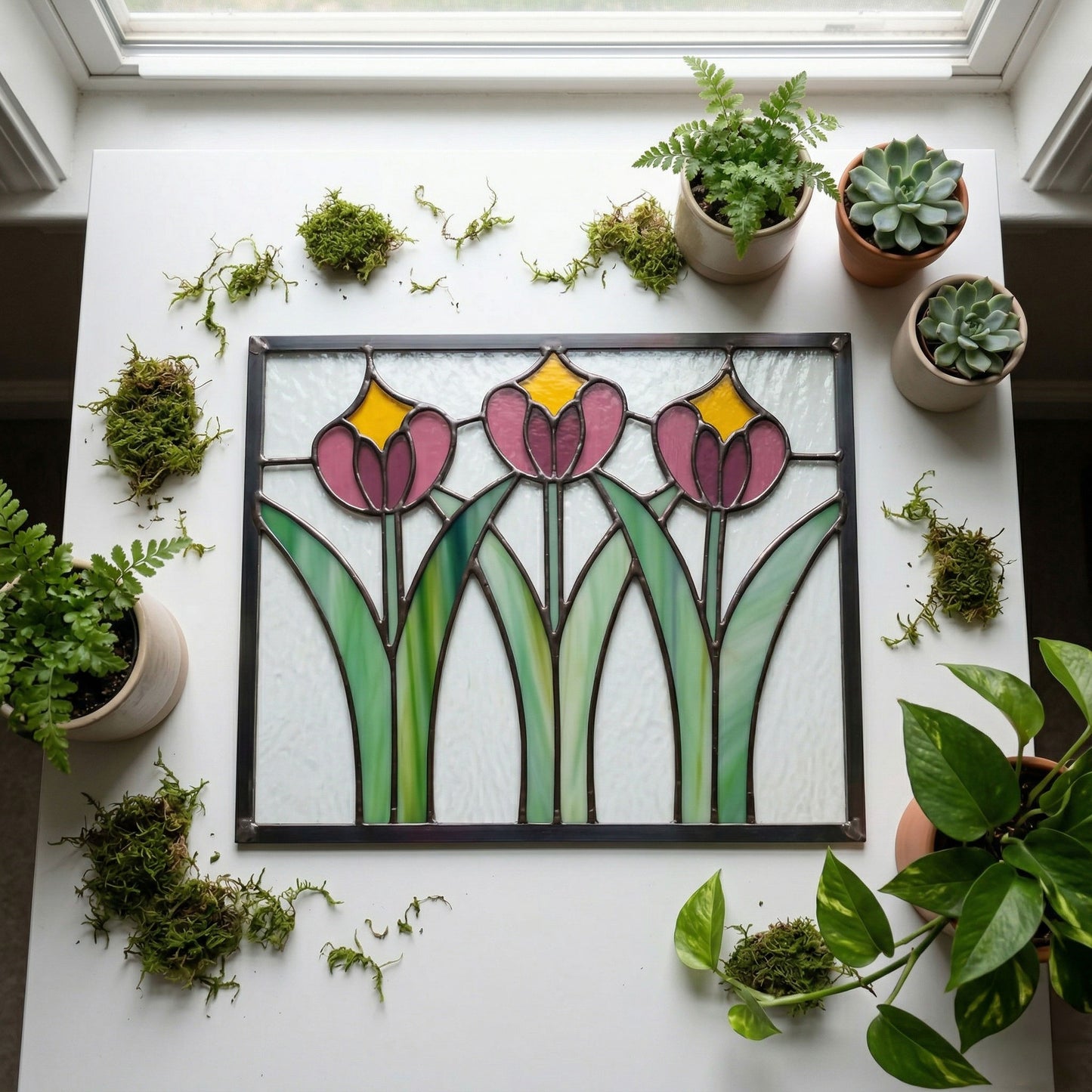 Prairie Stained Glass Flowers Stained Glass Pattern